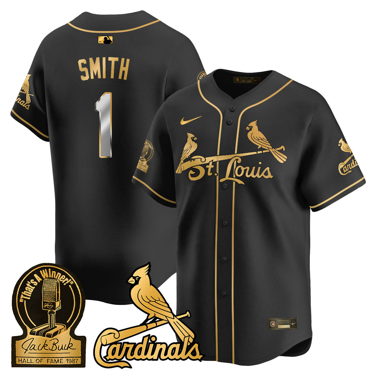 Men's St. Louis Cardinals Jack Buck Limited Jersey - All Stitched