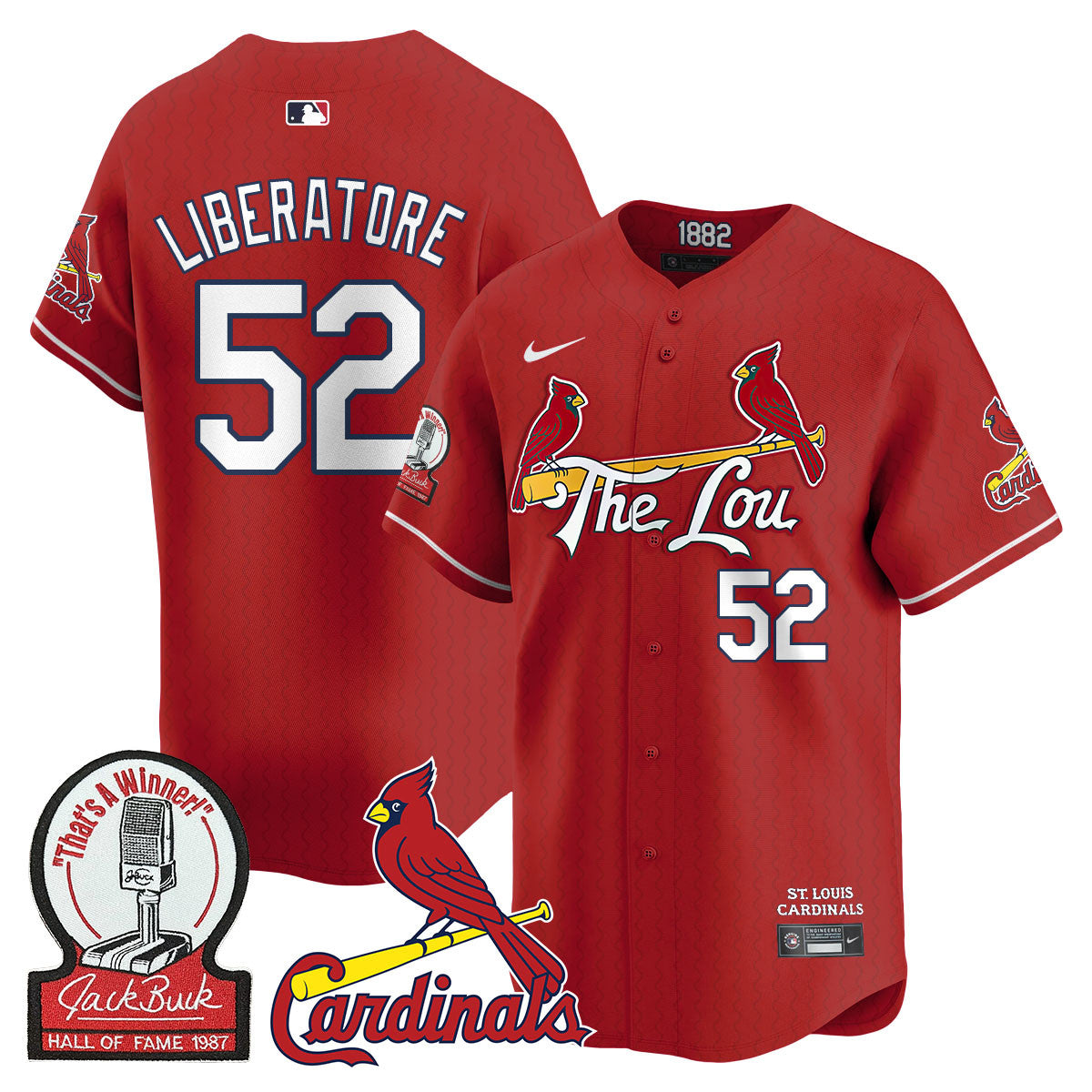 Men's St. Louis Cardinals Jack Buck Limited Jersey - All Stitched