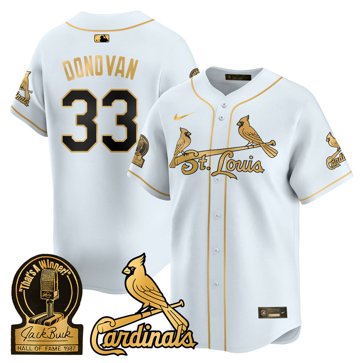 Men's St. Louis Cardinals Jack Buck Limited Jersey - All Stitched