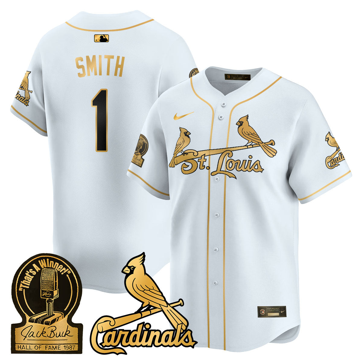 Men's St. Louis Cardinals Jack Buck Limited Jersey - All Stitched