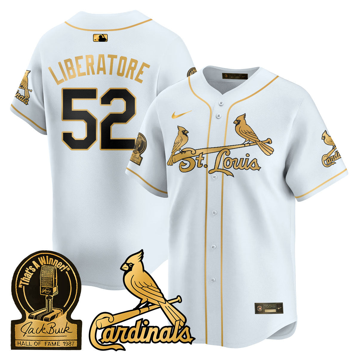 Men's St. Louis Cardinals Jack Buck Limited Jersey - All Stitched