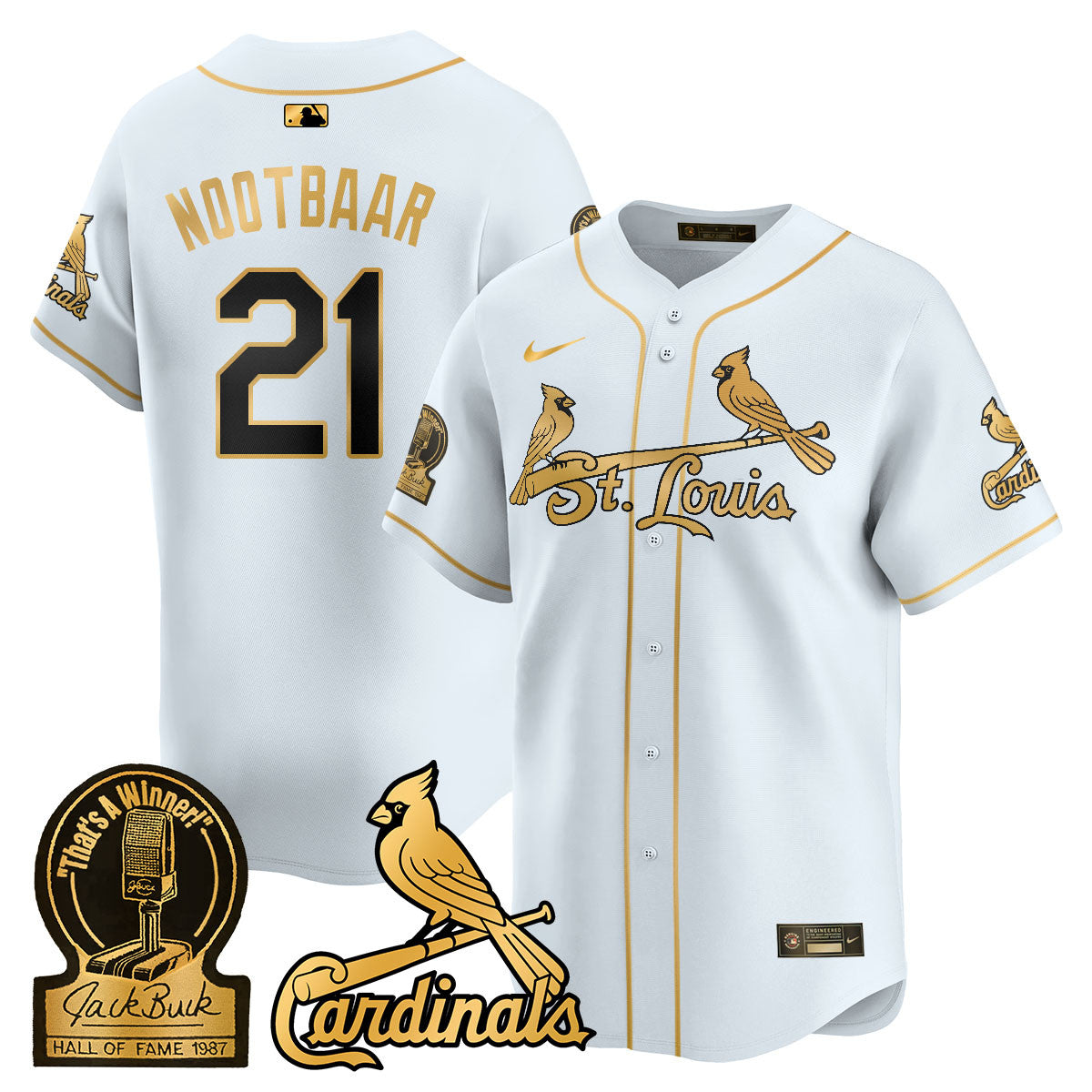 Men's St. Louis Cardinals Jack Buck Limited Jersey - All Stitched