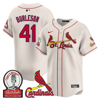 Men's St. Louis Cardinals Jack Buck Limited Jersey - All Stitched