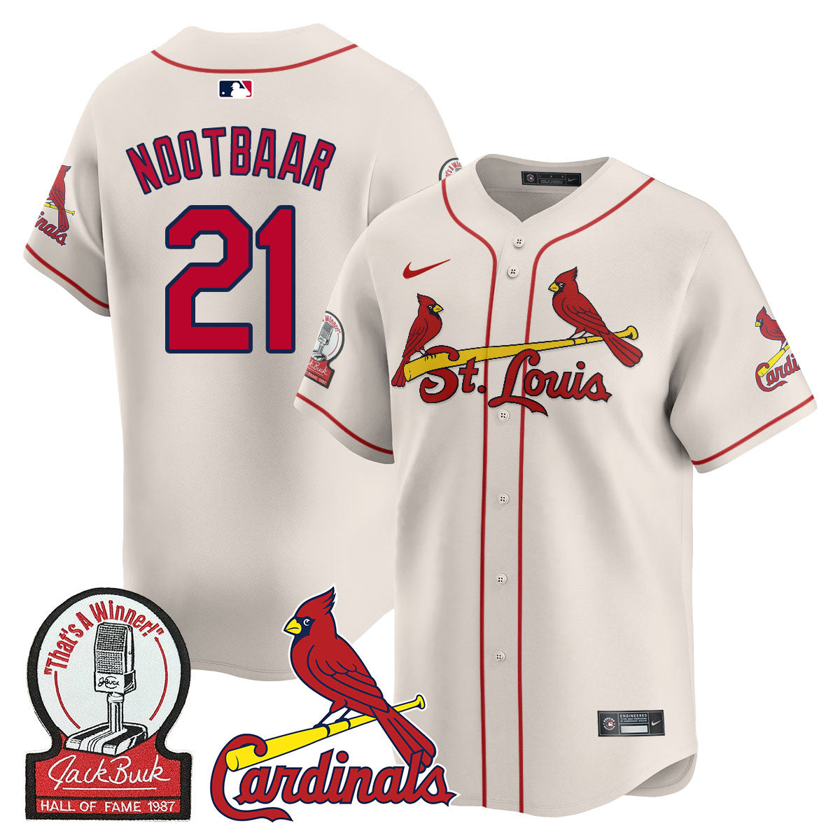 Men's St. Louis Cardinals Jack Buck Limited Jersey - All Stitched