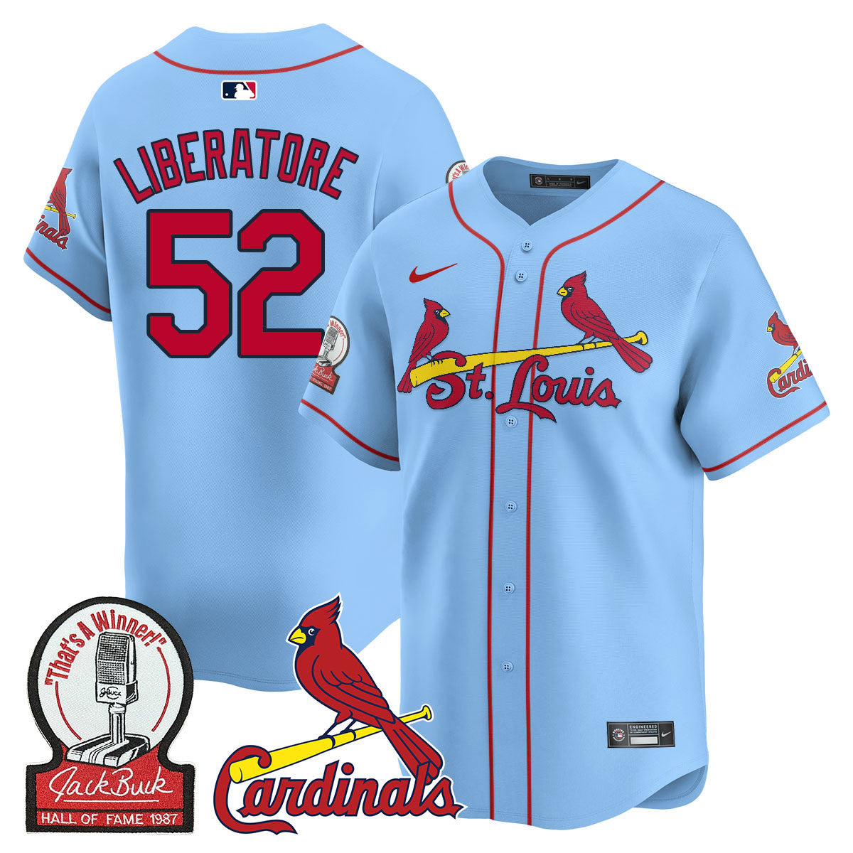 Men's St. Louis Cardinals Jack Buck Limited Jersey - All Stitched