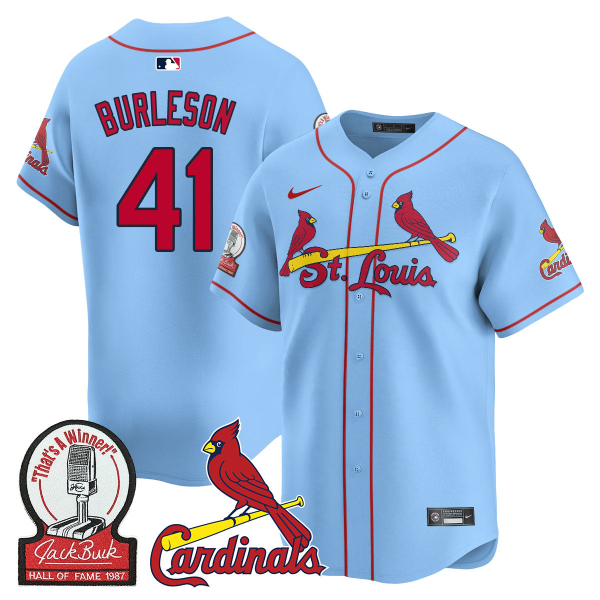 Men's St. Louis Cardinals Jack Buck Limited Jersey - All Stitched