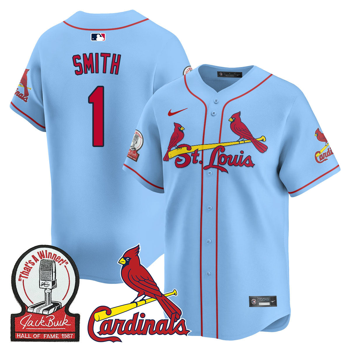 Men's St. Louis Cardinals Jack Buck Limited Jersey - All Stitched