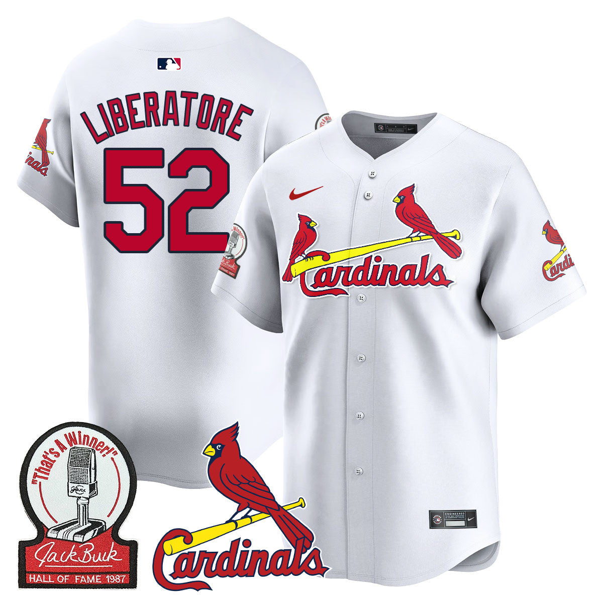 Men's St. Louis Cardinals Jack Buck Limited Jersey - All Stitched