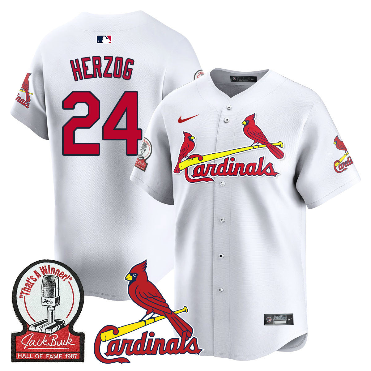 Men's St. Louis Cardinals Jack Buck Limited Jersey - All Stitched