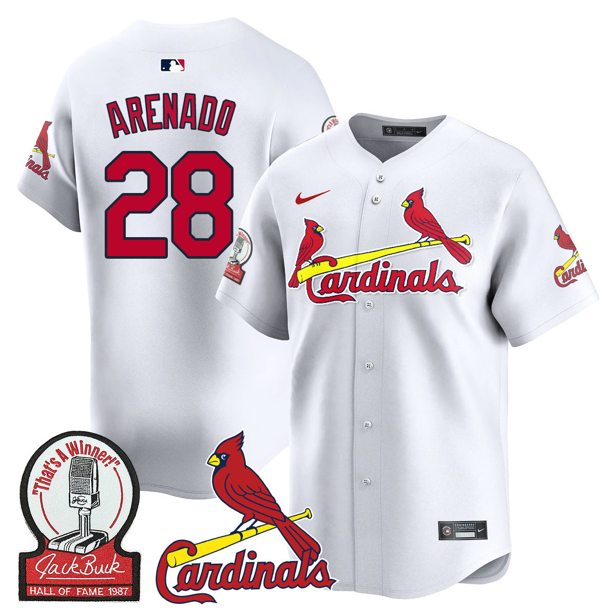 Men's St. Louis Cardinals Jack Buck Limited Jersey - All Stitched