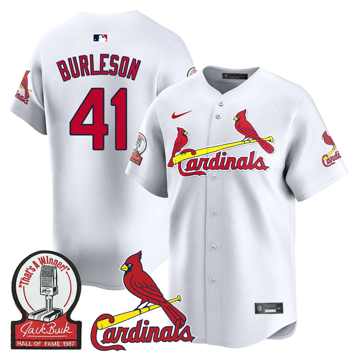 Men's St. Louis Cardinals Jack Buck Limited Jersey - All Stitched