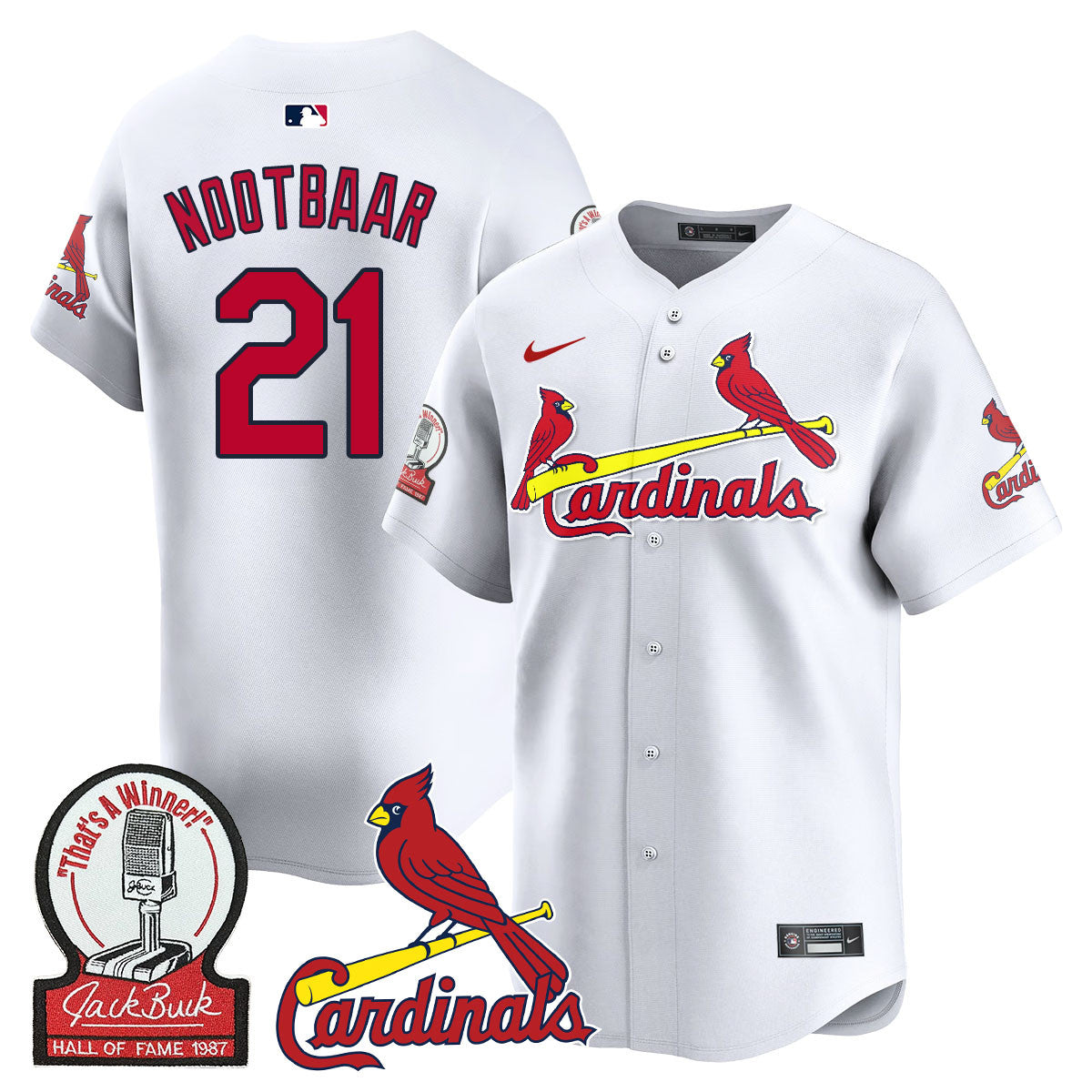 Men's St. Louis Cardinals Jack Buck Limited Jersey - All Stitched
