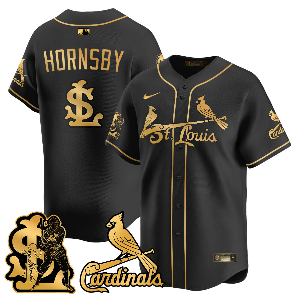 Men's St. Louis Cardinals Rogers Hornsby Jersey - All Stitched