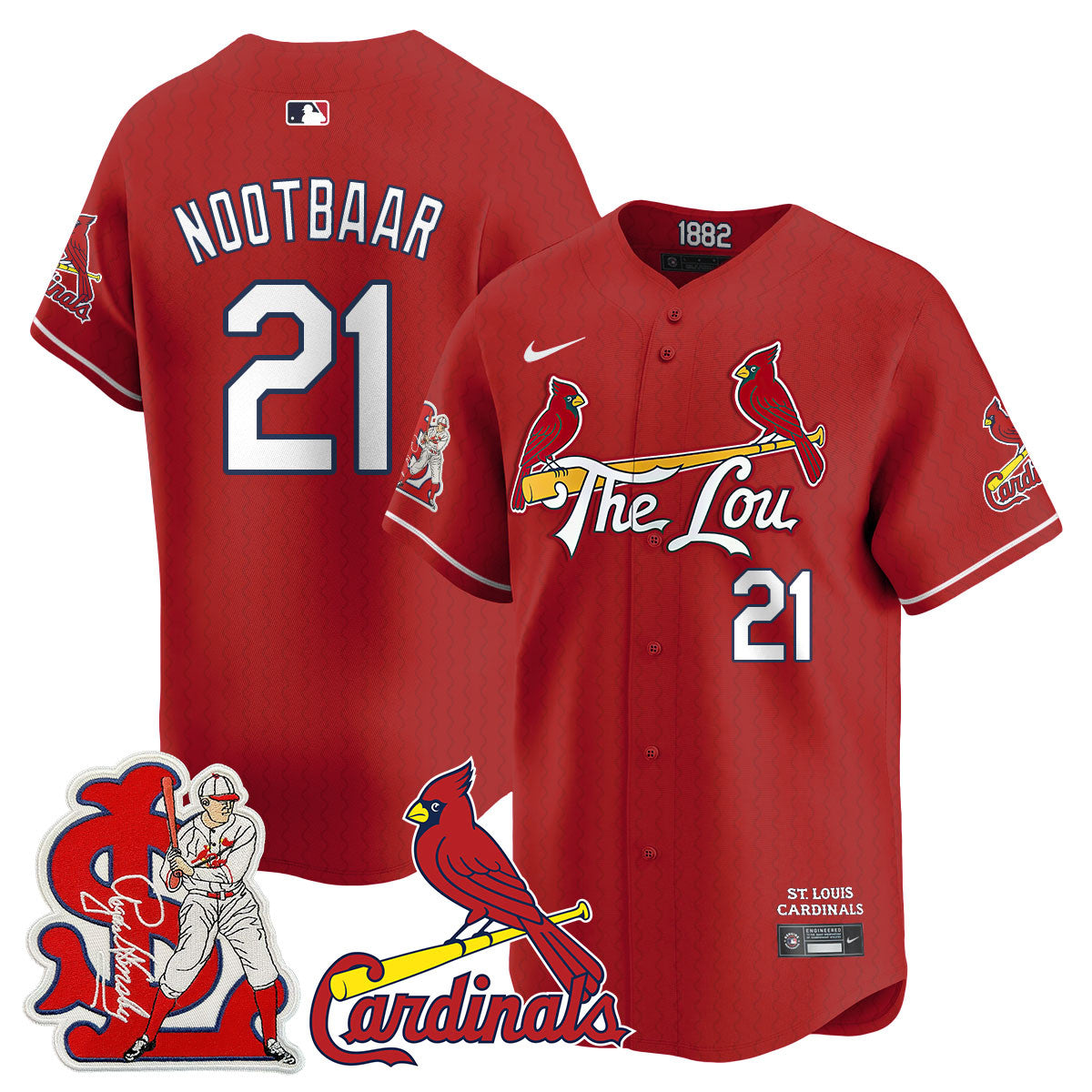Men's St. Louis Cardinals Rogers Hornsby Jersey - All Stitched