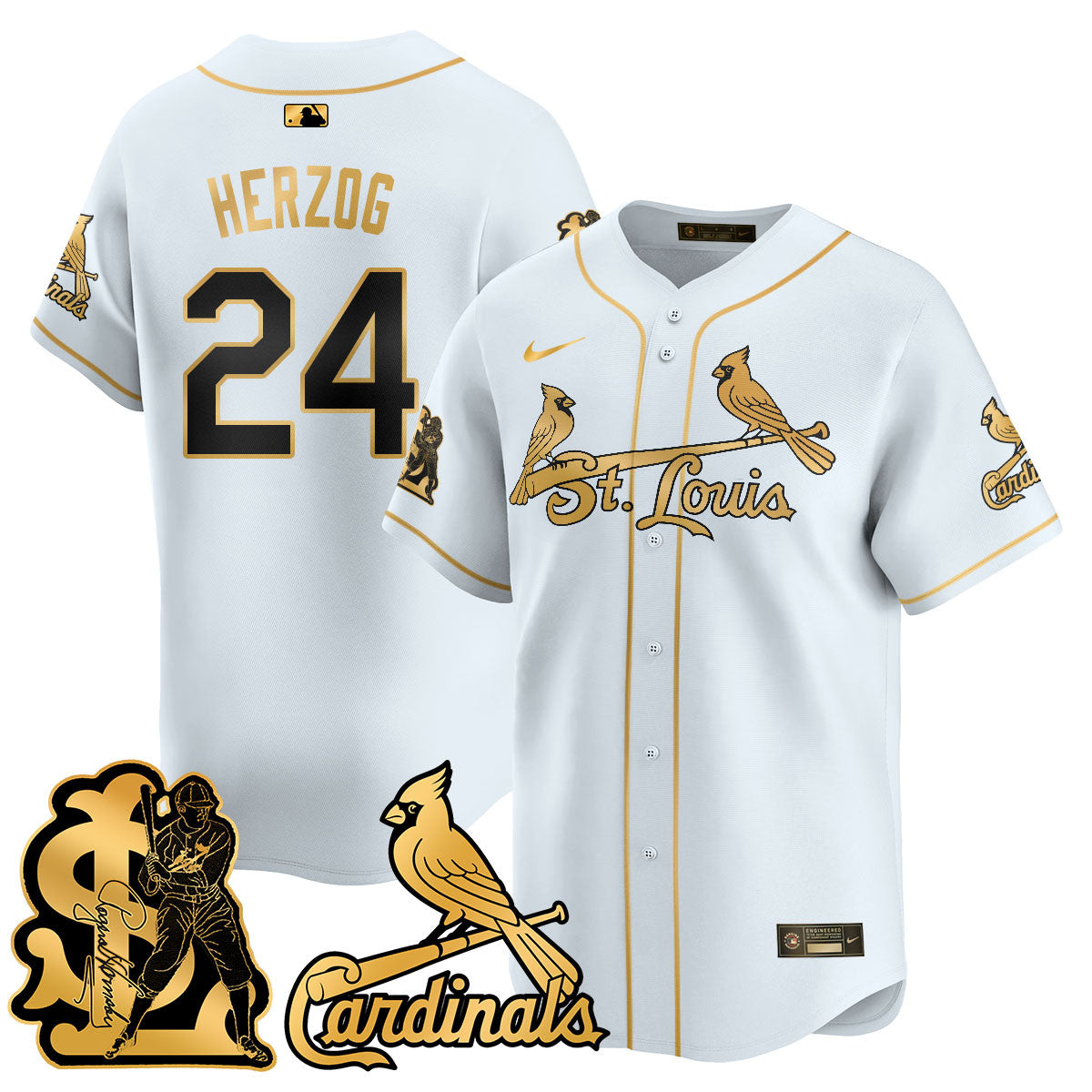 Men's St. Louis Cardinals Rogers Hornsby Jersey - All Stitched
