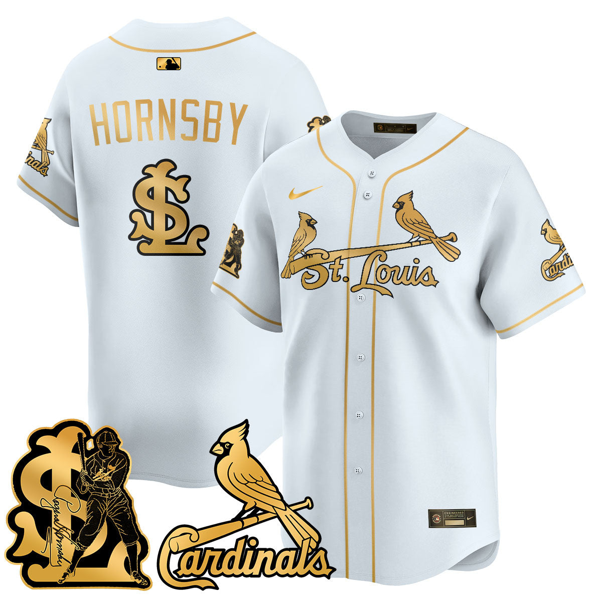 Men's St. Louis Cardinals Rogers Hornsby Jersey - All Stitched