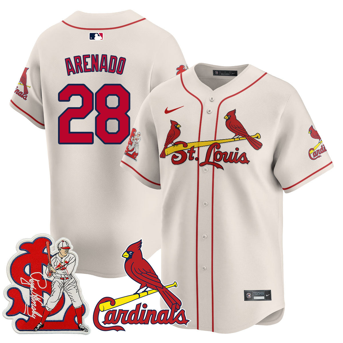 Men's St. Louis Cardinals Rogers Hornsby Jersey - All Stitched