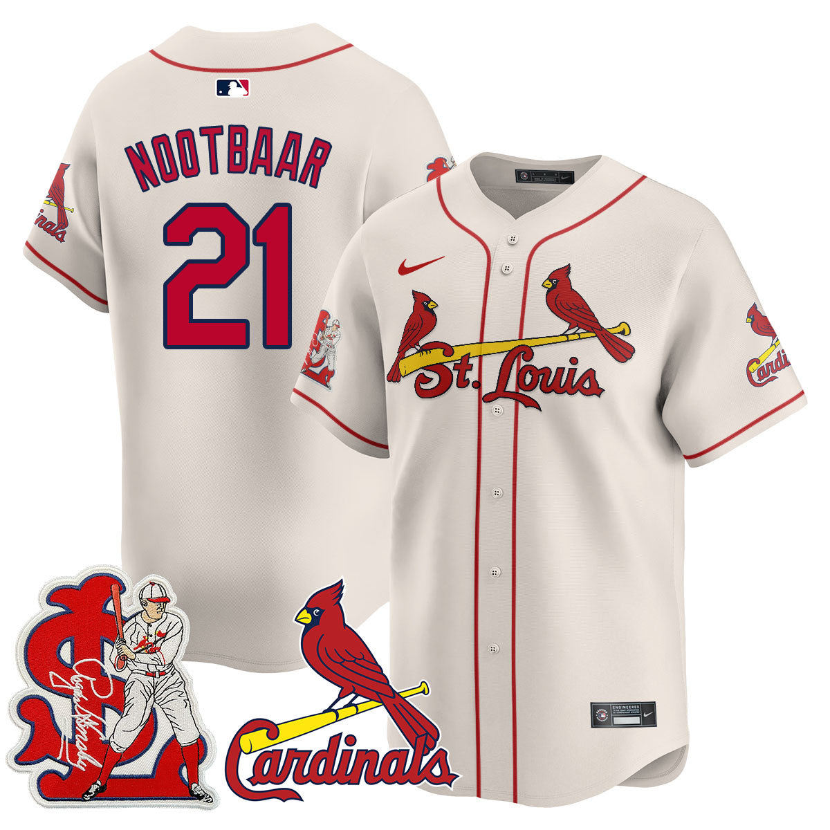 Men's St. Louis Cardinals Rogers Hornsby Jersey - All Stitched