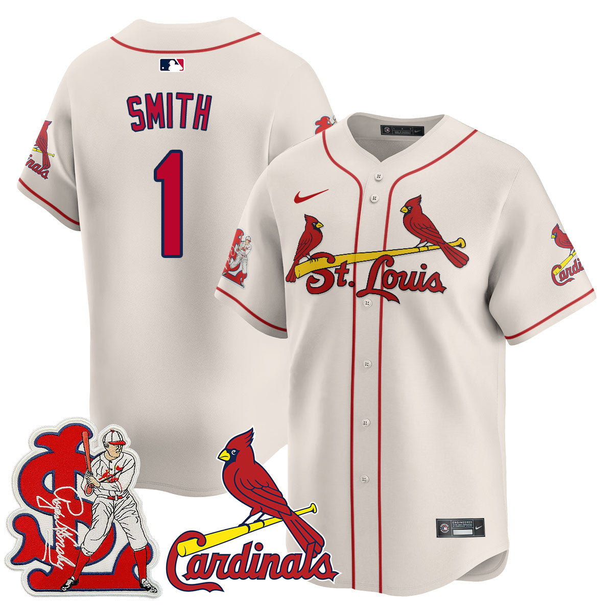 Men's St. Louis Cardinals Rogers Hornsby Jersey - All Stitched