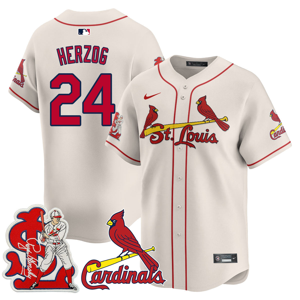 Men's St. Louis Cardinals Rogers Hornsby Jersey - All Stitched
