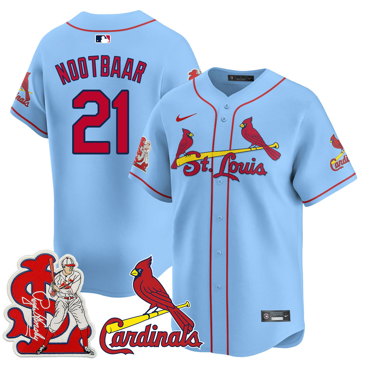Men's St. Louis Cardinals Rogers Hornsby Jersey - All Stitched
