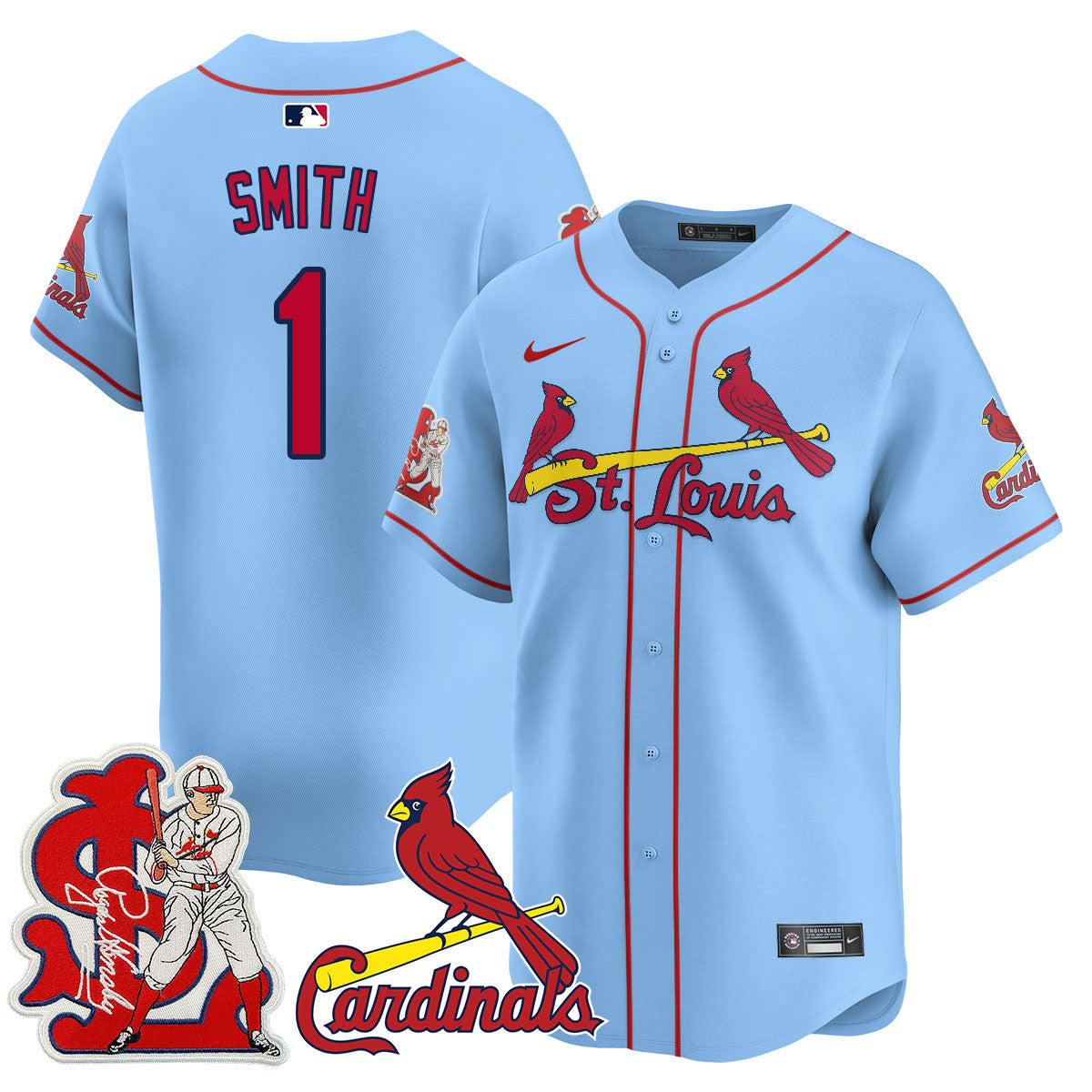 Men's St. Louis Cardinals Rogers Hornsby Jersey - All Stitched
