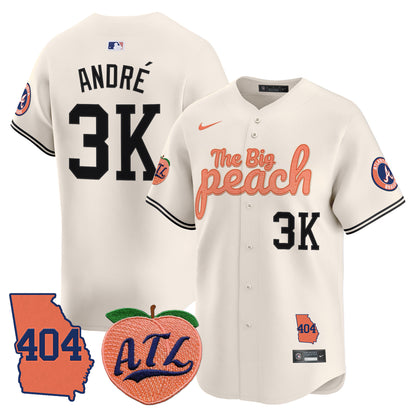 Men's Atlanta Braves 404 & The Big Peach Vapor Premier Limited Jersey - All Stitched