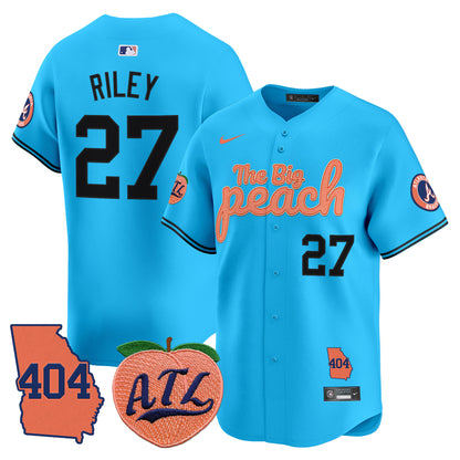 Men's Atlanta Braves 404 & The Big Peach Vapor Premier Limited Jersey - All Stitched