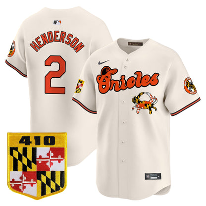 Baltimore Orioles 410 & Chesapeake Crab Patch Vapor Premier Limited Jersey - All Stitched