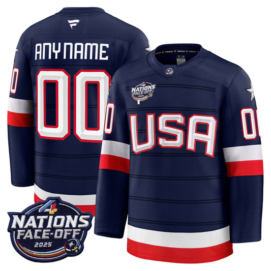 USA 4 Nations Face-Off 2025 Premium Custom Jersey - All Stitched