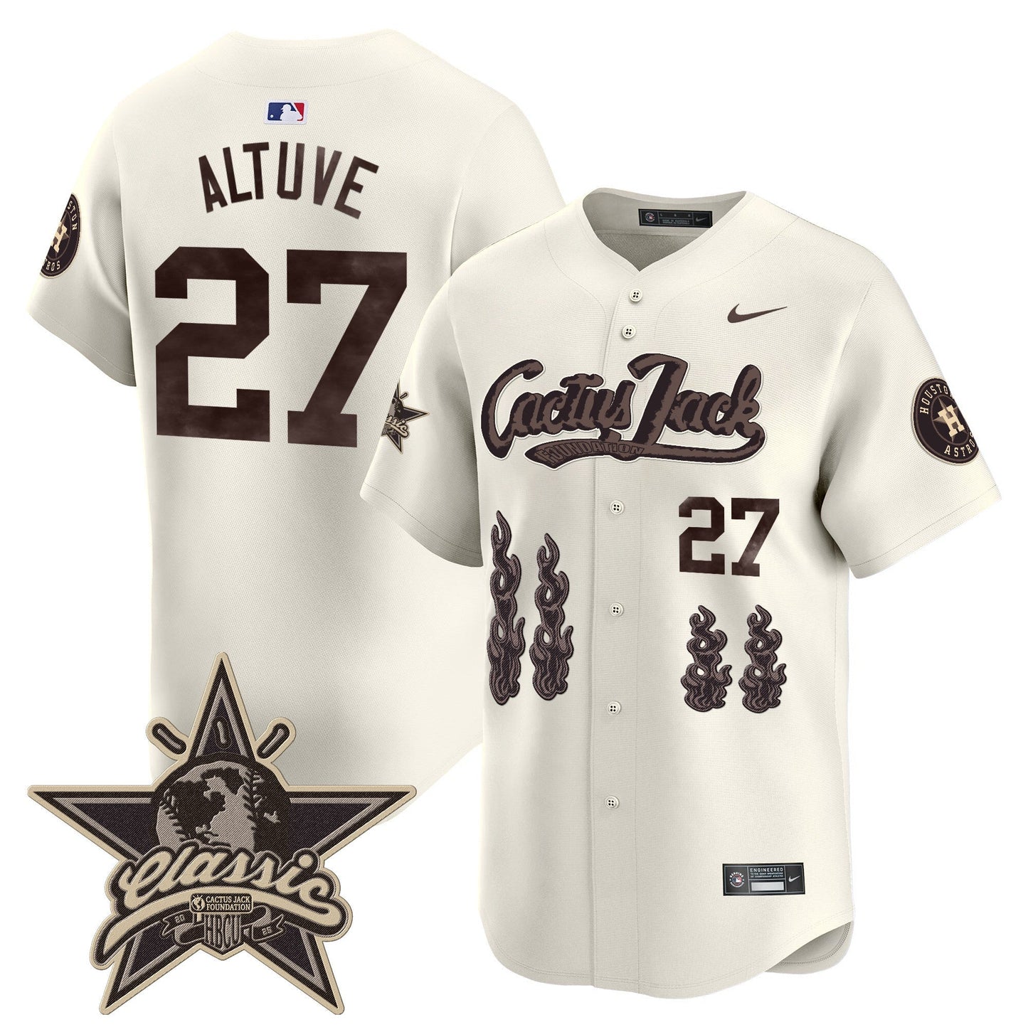 Men's Houston Astros Cactus Jack 2025 Vapor Premier Limited Jersey - All Stitched