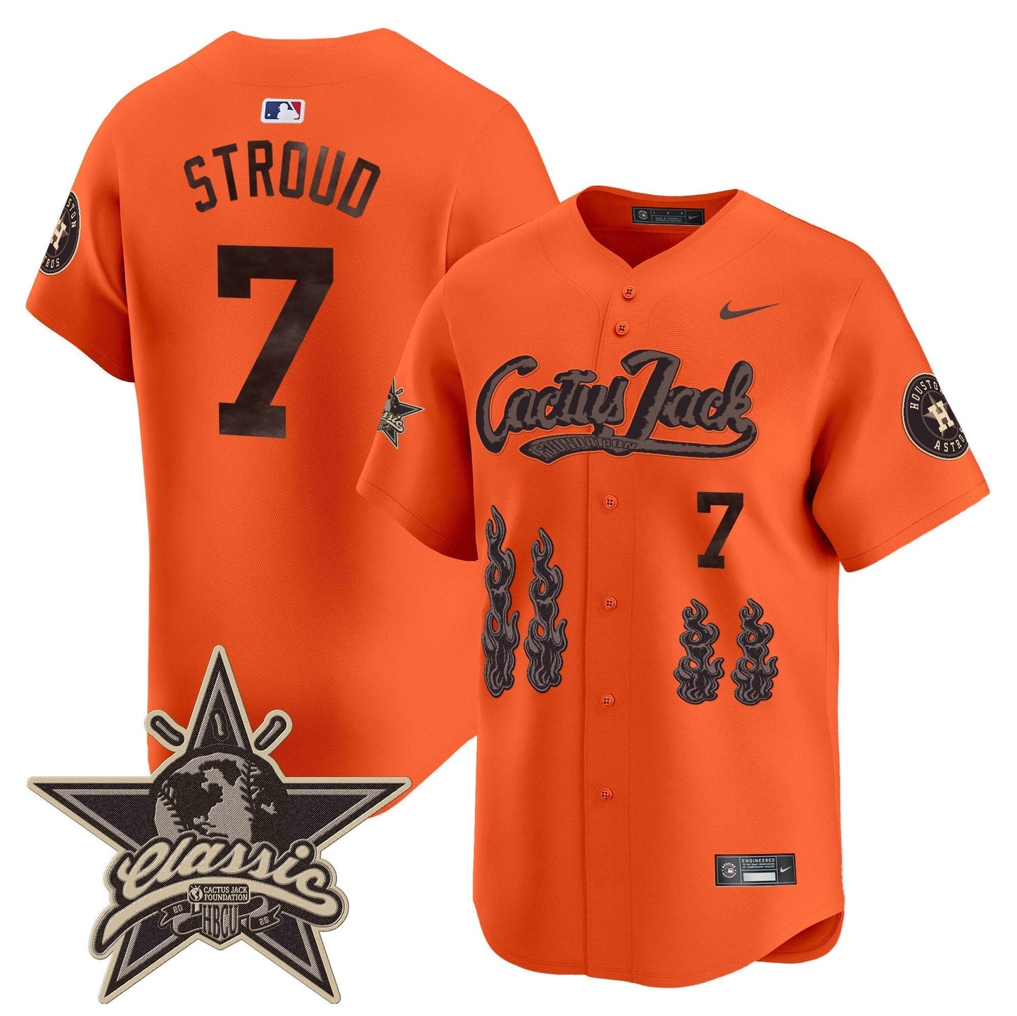 Men's Houston Astros Cactus Jack 2025 Vapor Premier Limited Jersey - All Stitched