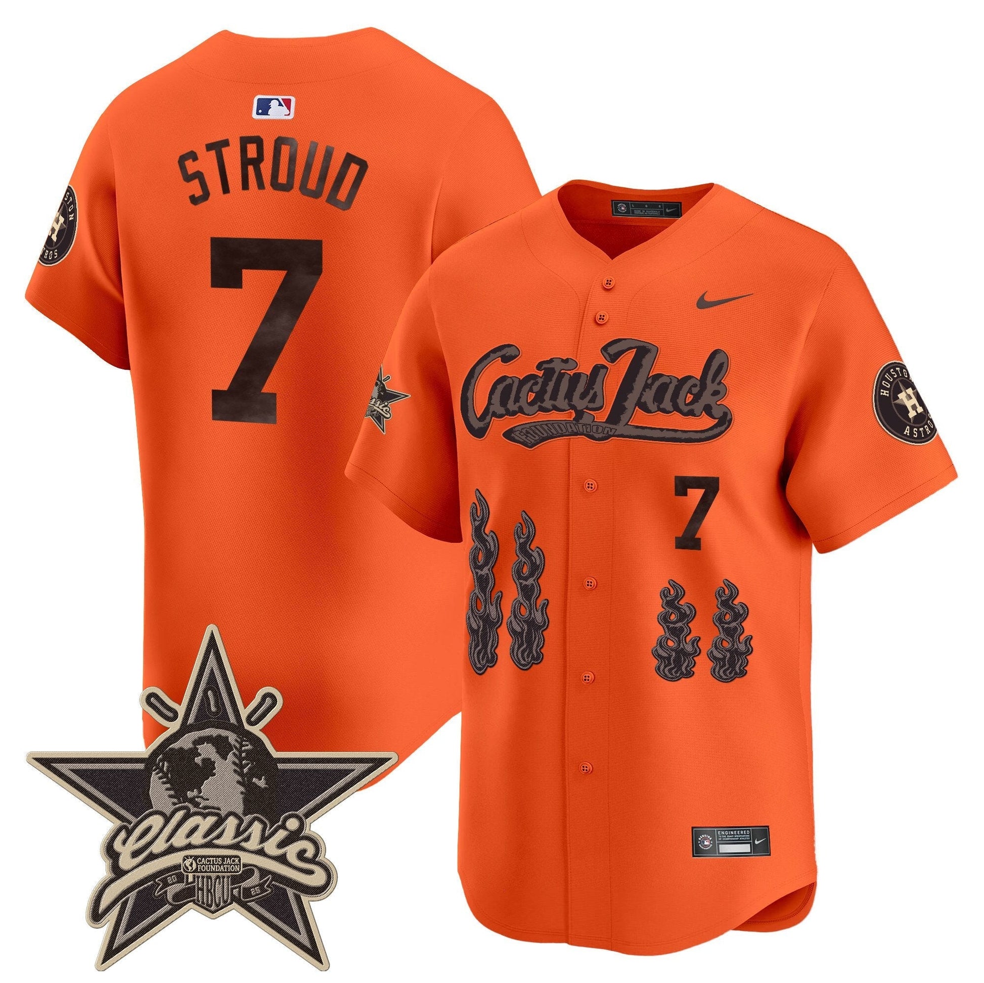 Men's Houston Astros Cactus Jack 2025 Vapor Premier Limited Jersey - All Stitched