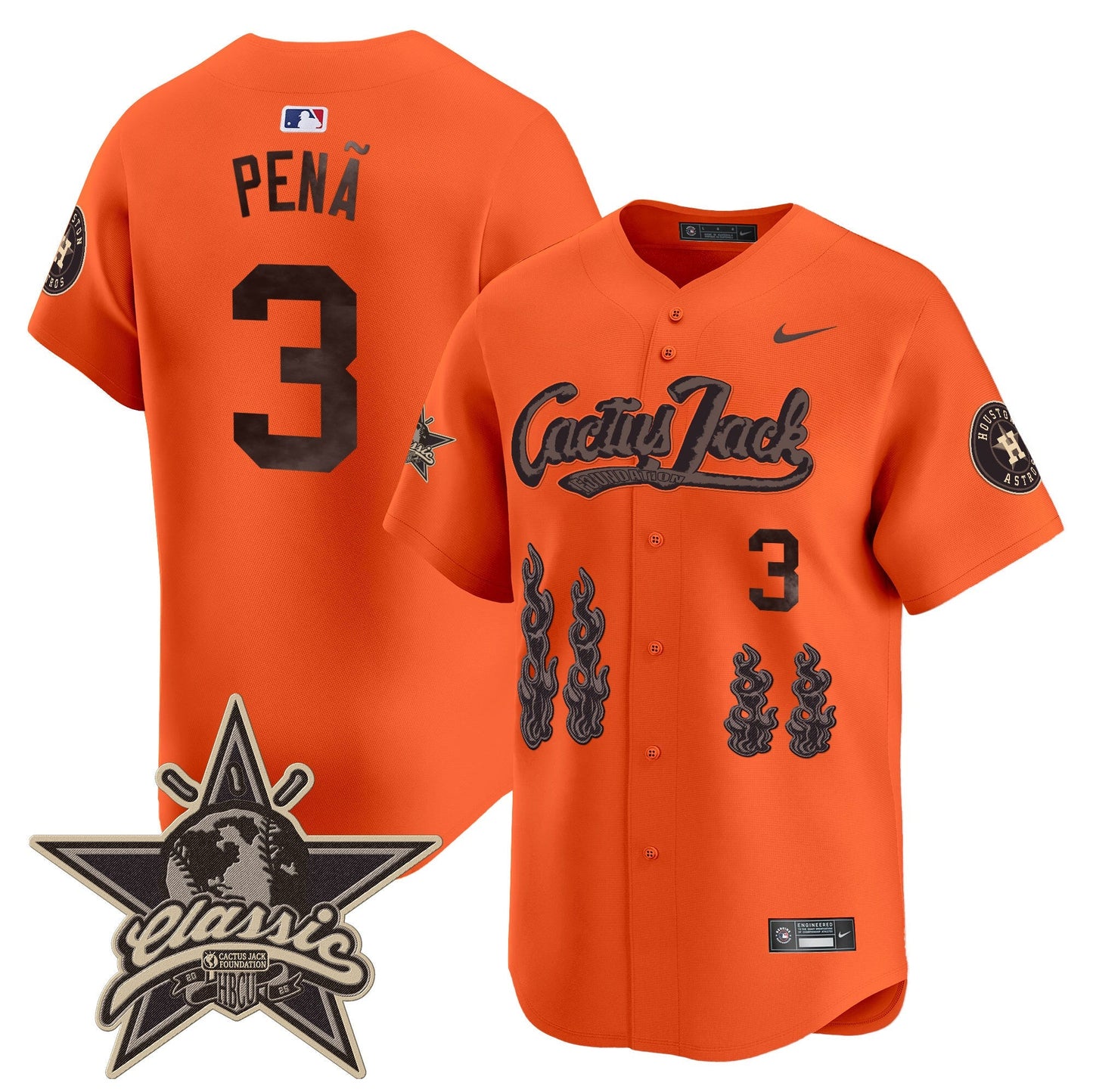 Men's Houston Astros Cactus Jack 2025 Vapor Premier Limited Jersey - All Stitched
