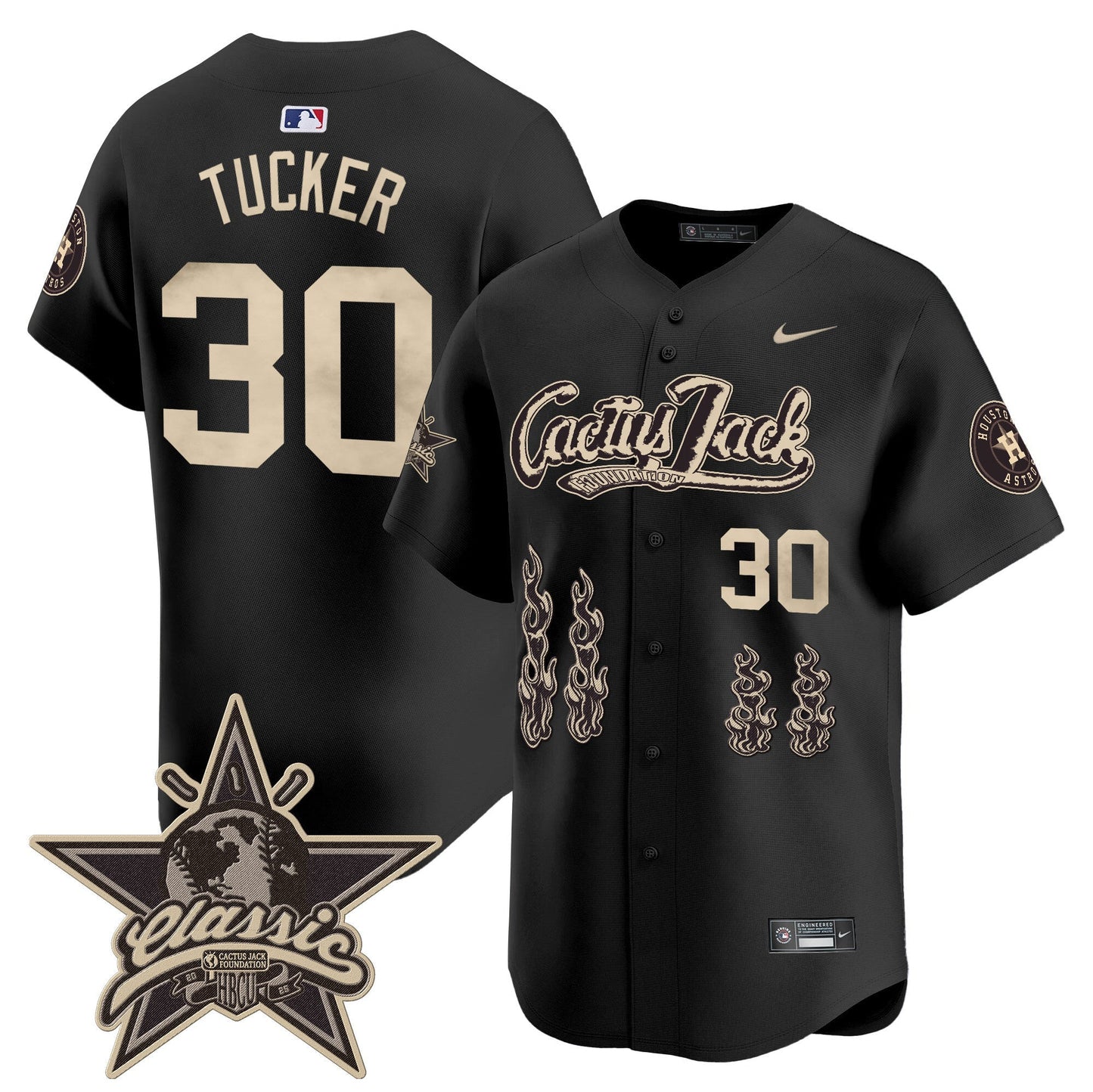 Men's Houston Astros Cactus Jack 2025 Vapor Premier Limited Jersey - All Stitched
