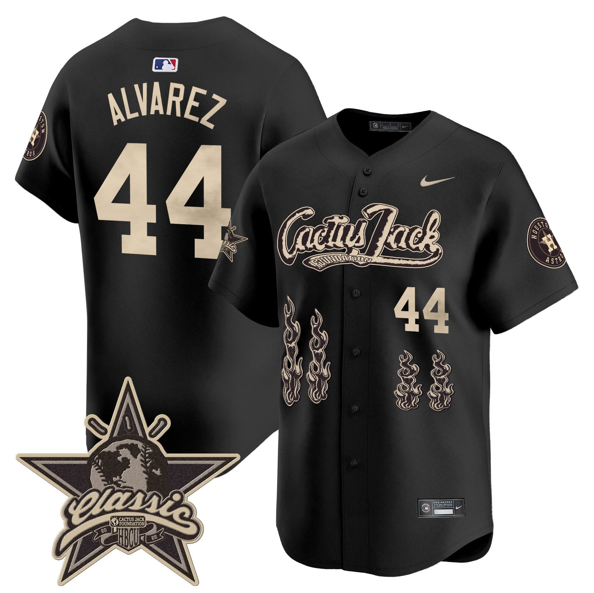 Men's Houston Astros Cactus Jack 2025 Vapor Premier Limited Jersey - All Stitched
