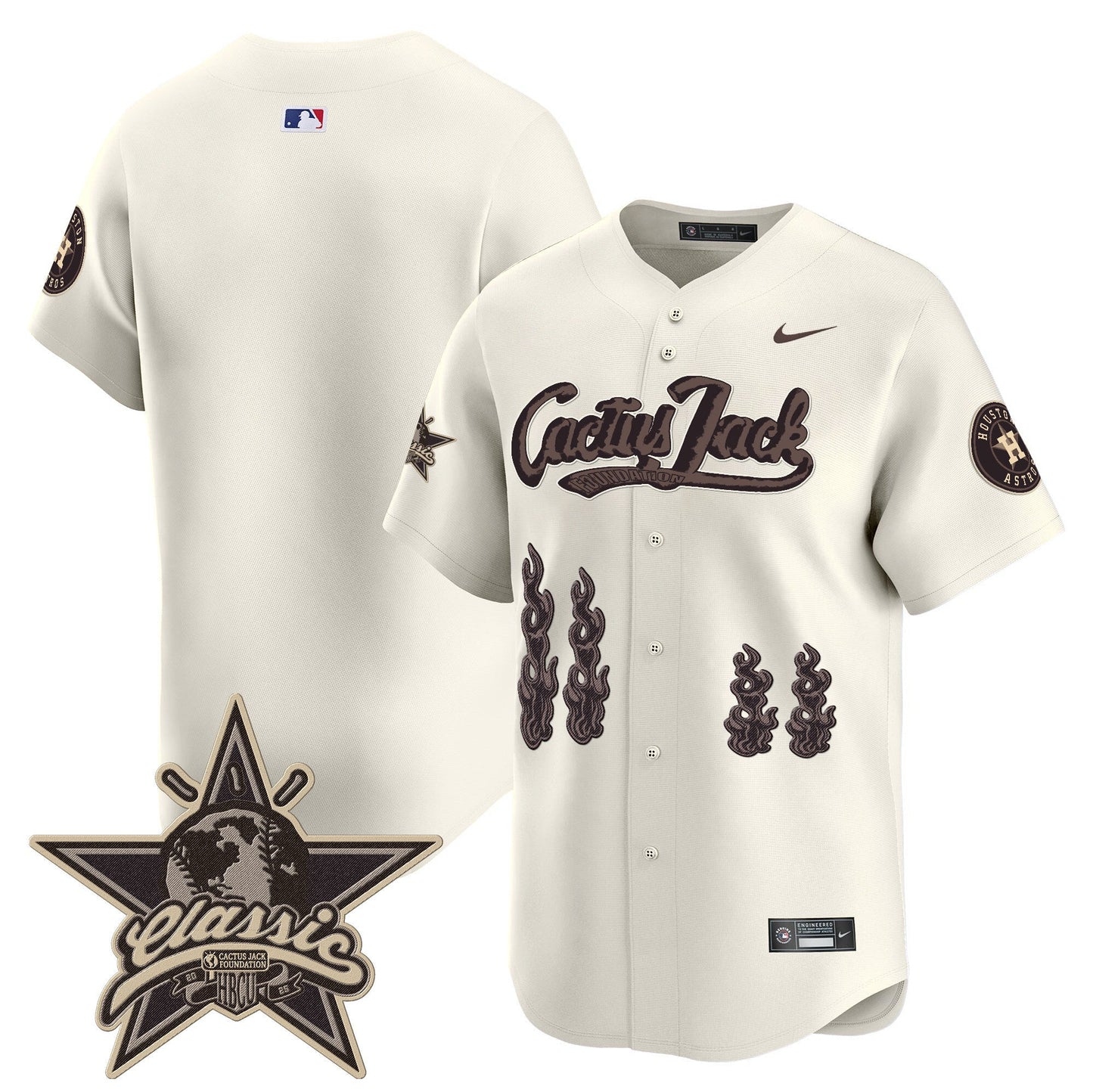 Men's Houston Astros Cactus Jack 2025 Vapor Premier Limited Jersey - All Stitched