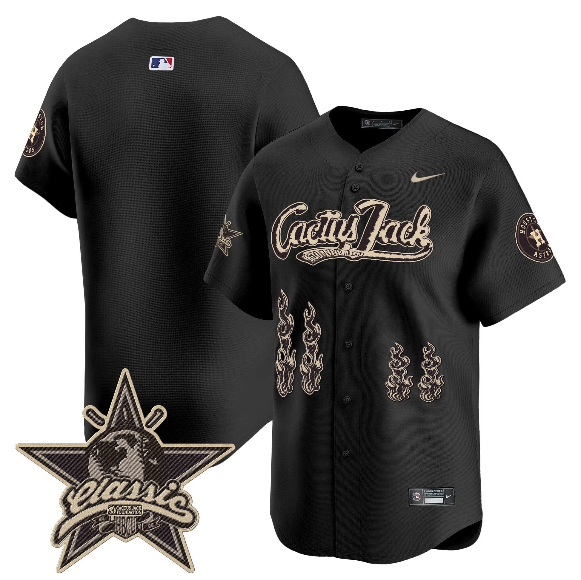 Men's Houston Astros Cactus Jack 2025 Vapor Premier Limited Jersey - All Stitched