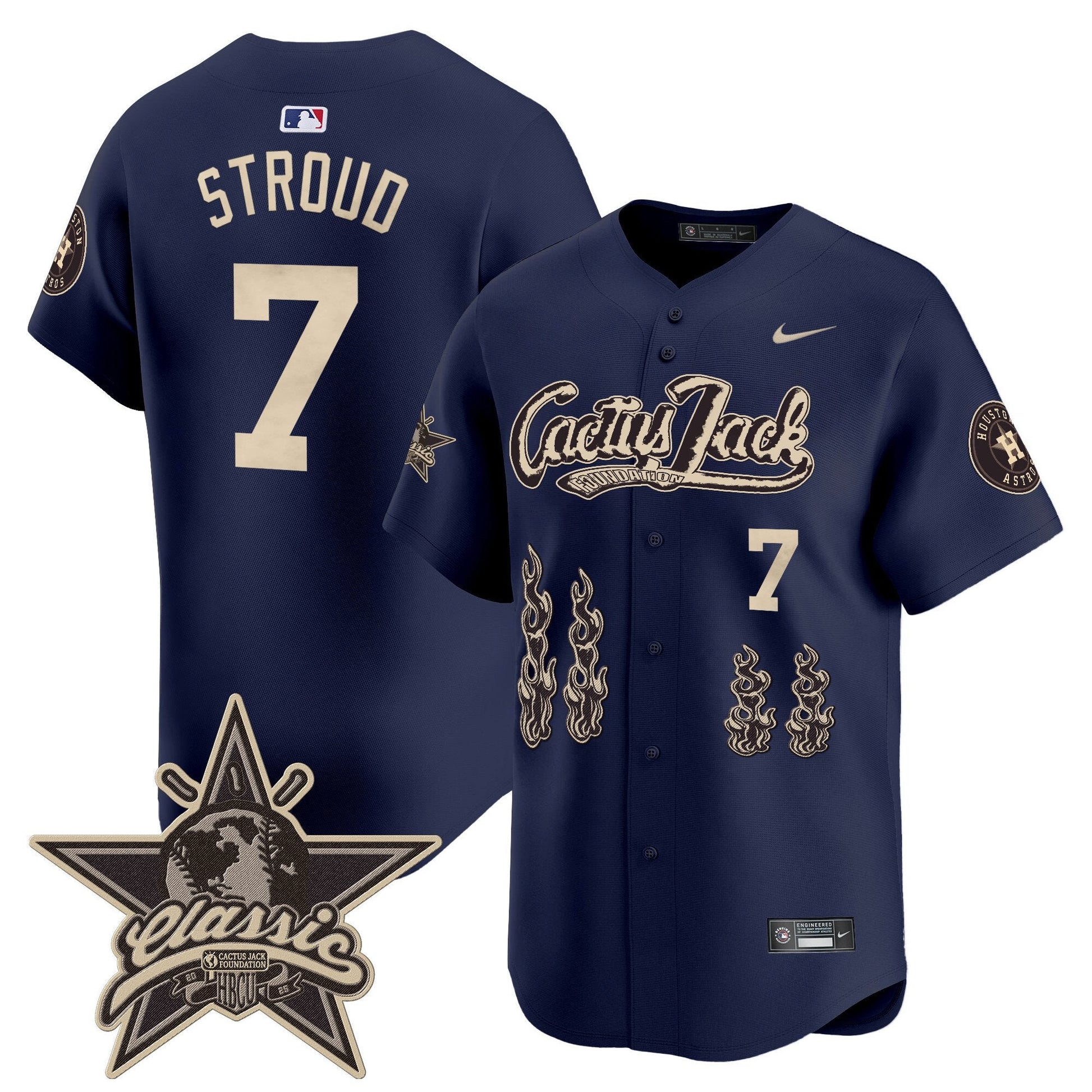 Men's Houston Astros Cactus Jack 2025 Vapor Premier Limited Jersey - All Stitched