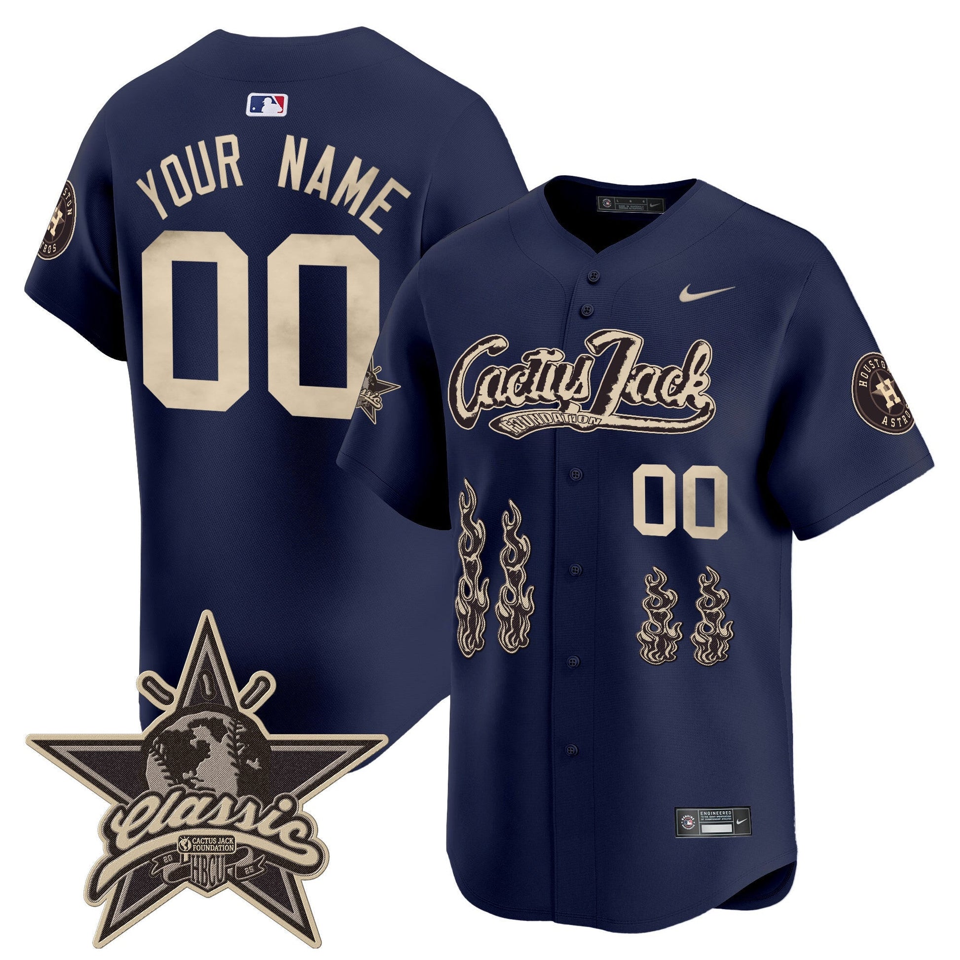 Houston Astros Cactus Jack 2025 Vapor Premier Limited Custom Jersey - All Stitched