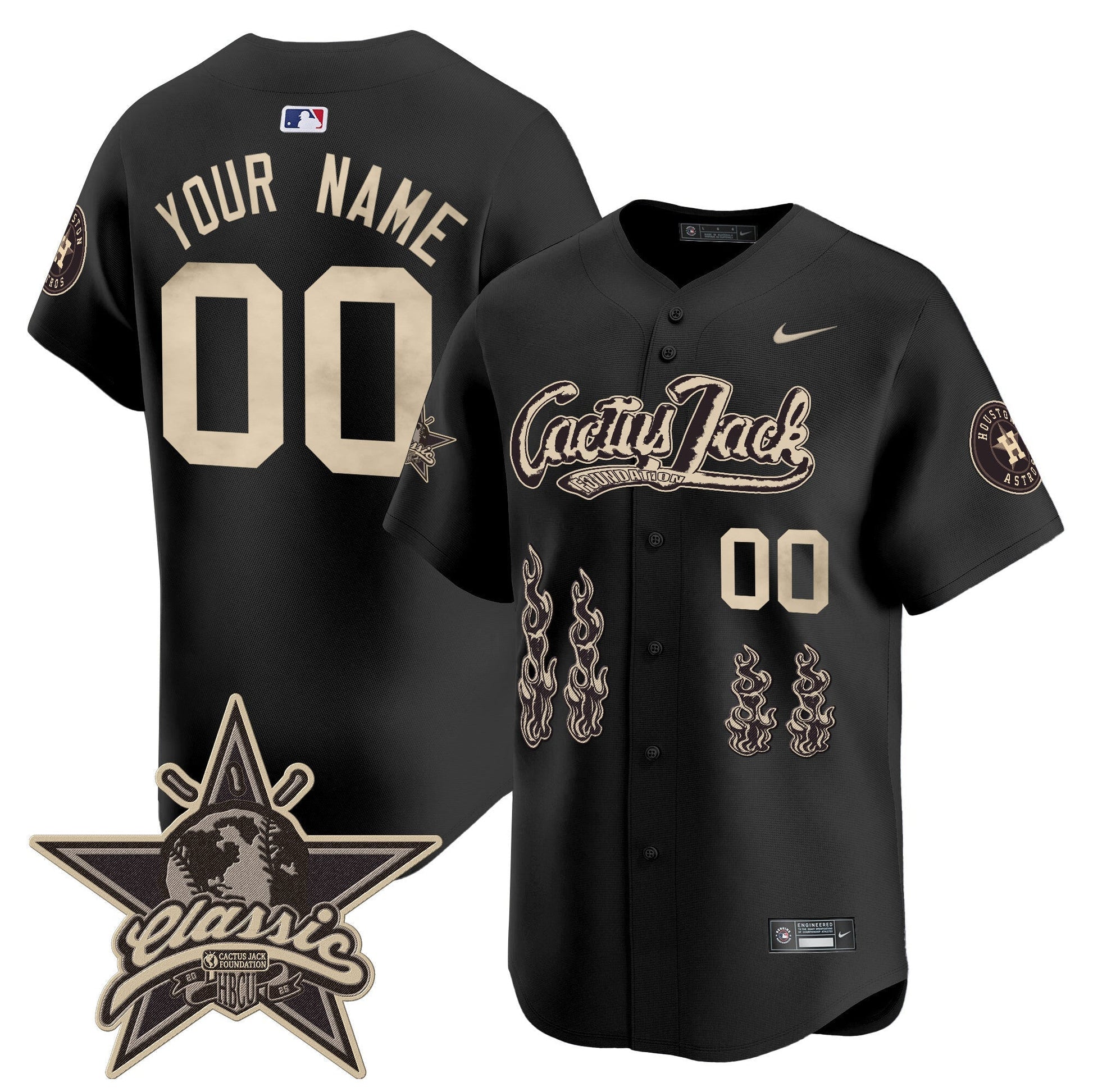 Houston Astros Cactus Jack 2025 Vapor Premier Limited Custom Jersey - All Stitched