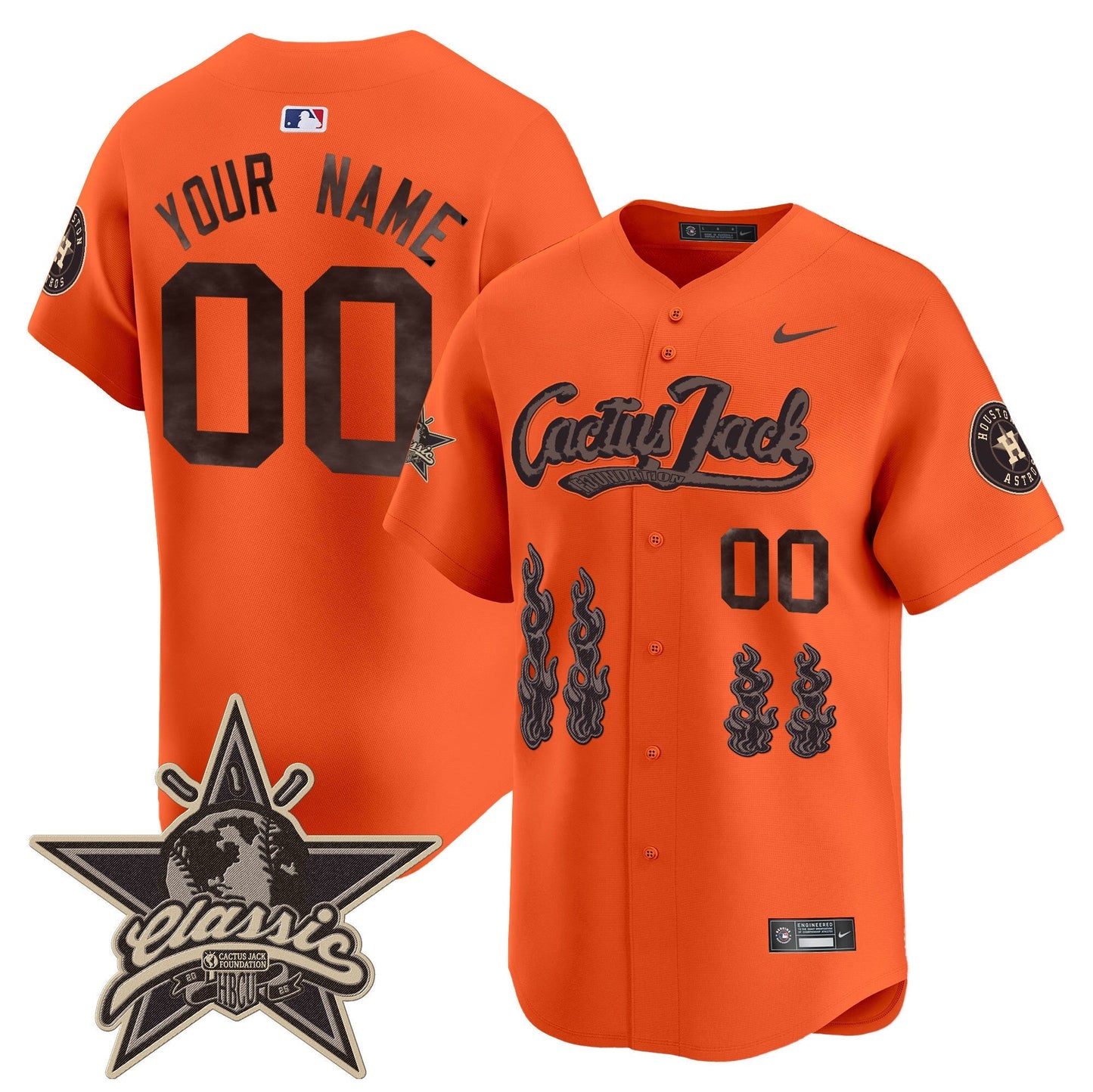 Houston Astros Cactus Jack 2025 Vapor Premier Limited Custom Jersey - All Stitched