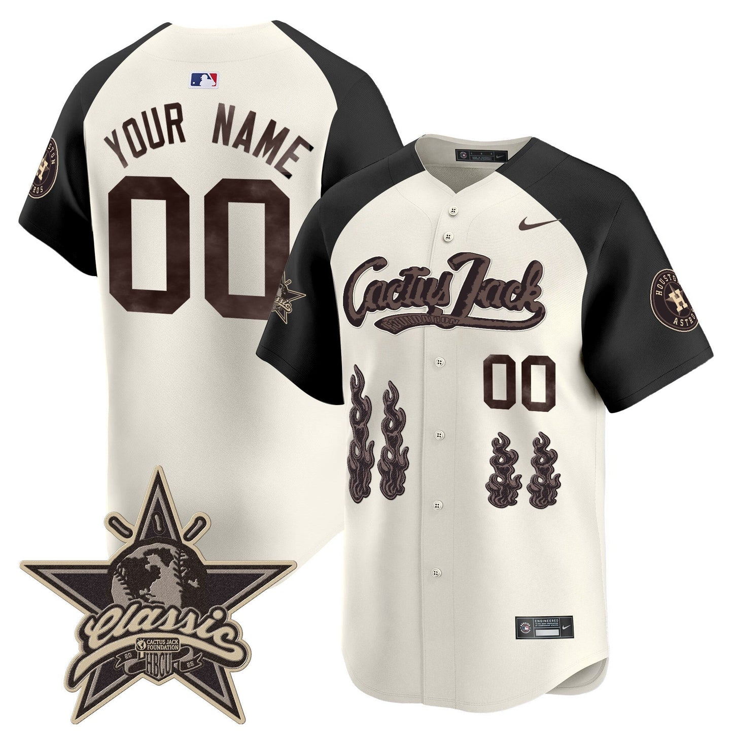 Houston Astros Cactus Jack 2025 Vapor Premier Limited Custom Jersey - All Stitched