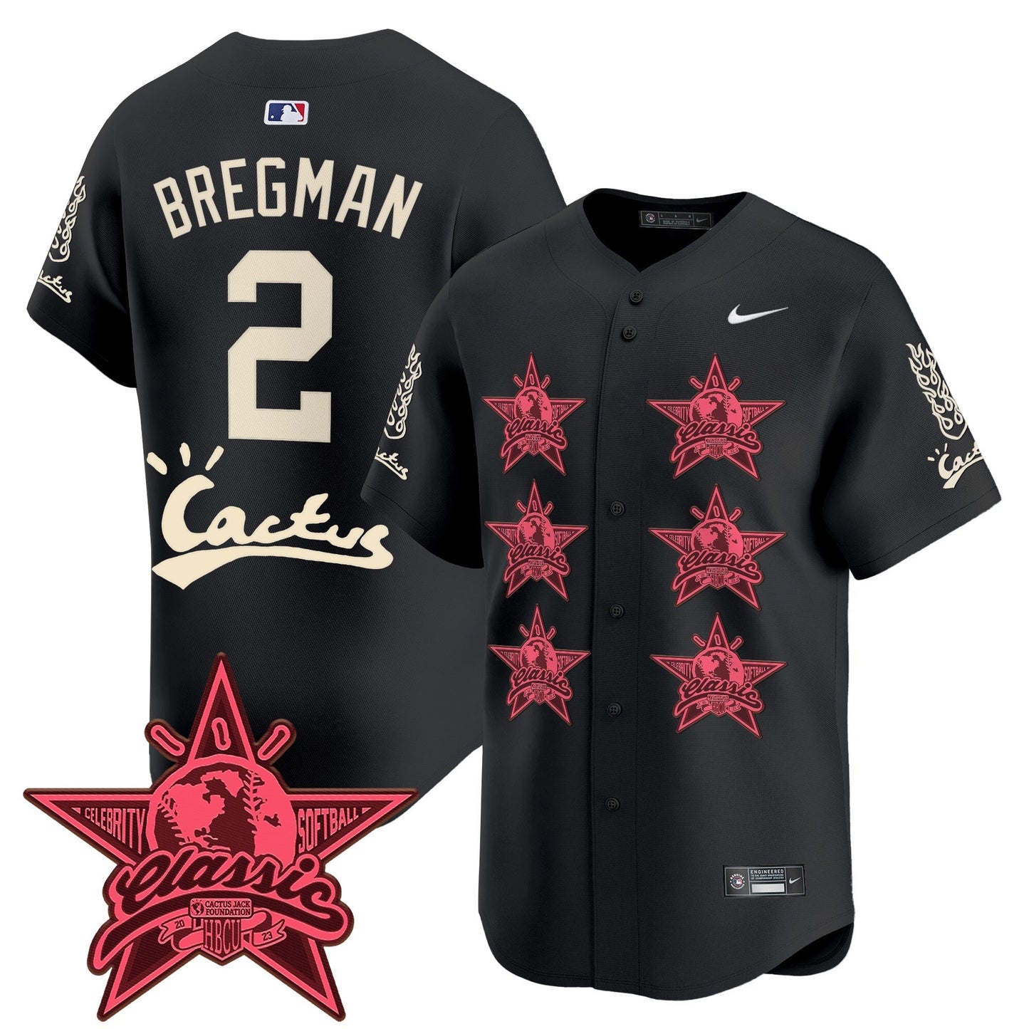 Men's Houston Astros Cactus Jack 2025 Vapor Premier Limited Jersey V2 - All Stitched