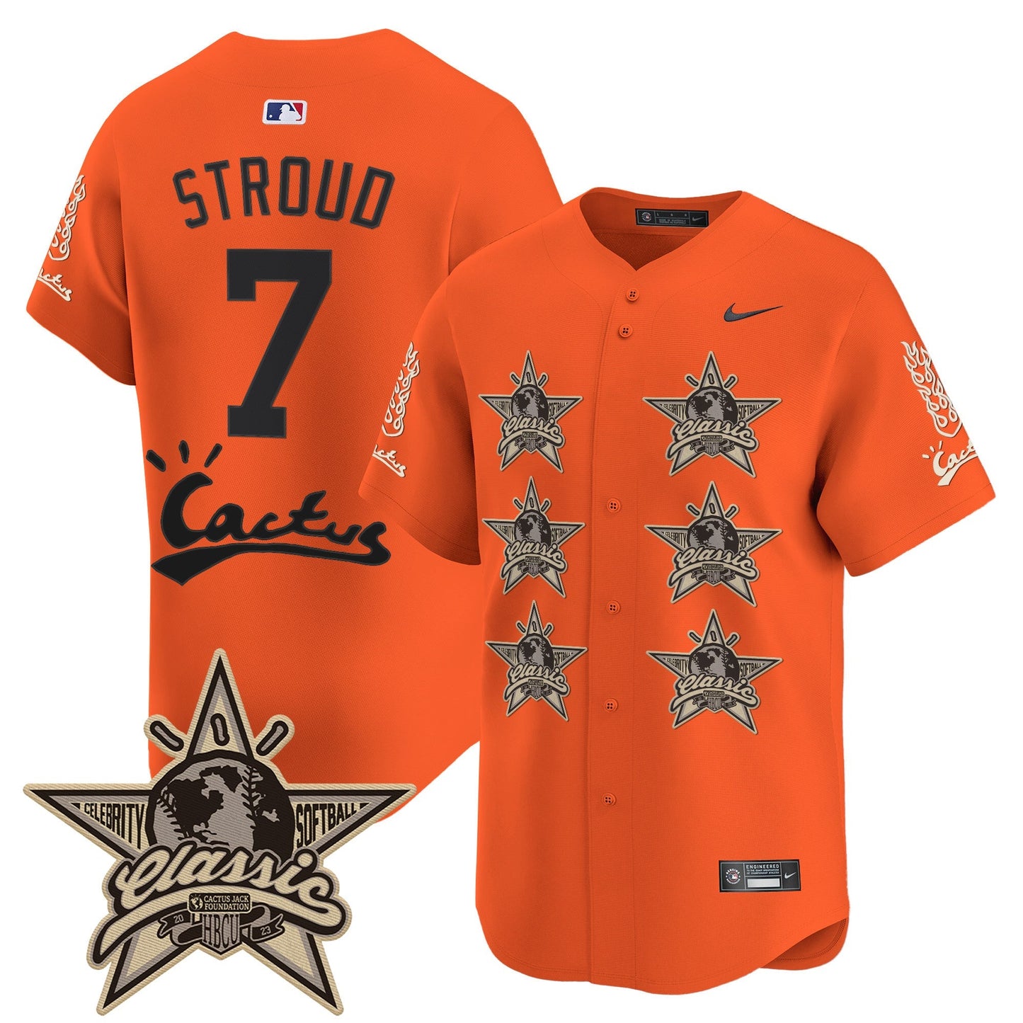 Men's Houston Astros Cactus Jack 2025 Vapor Premier Limited Jersey V2 - All Stitched