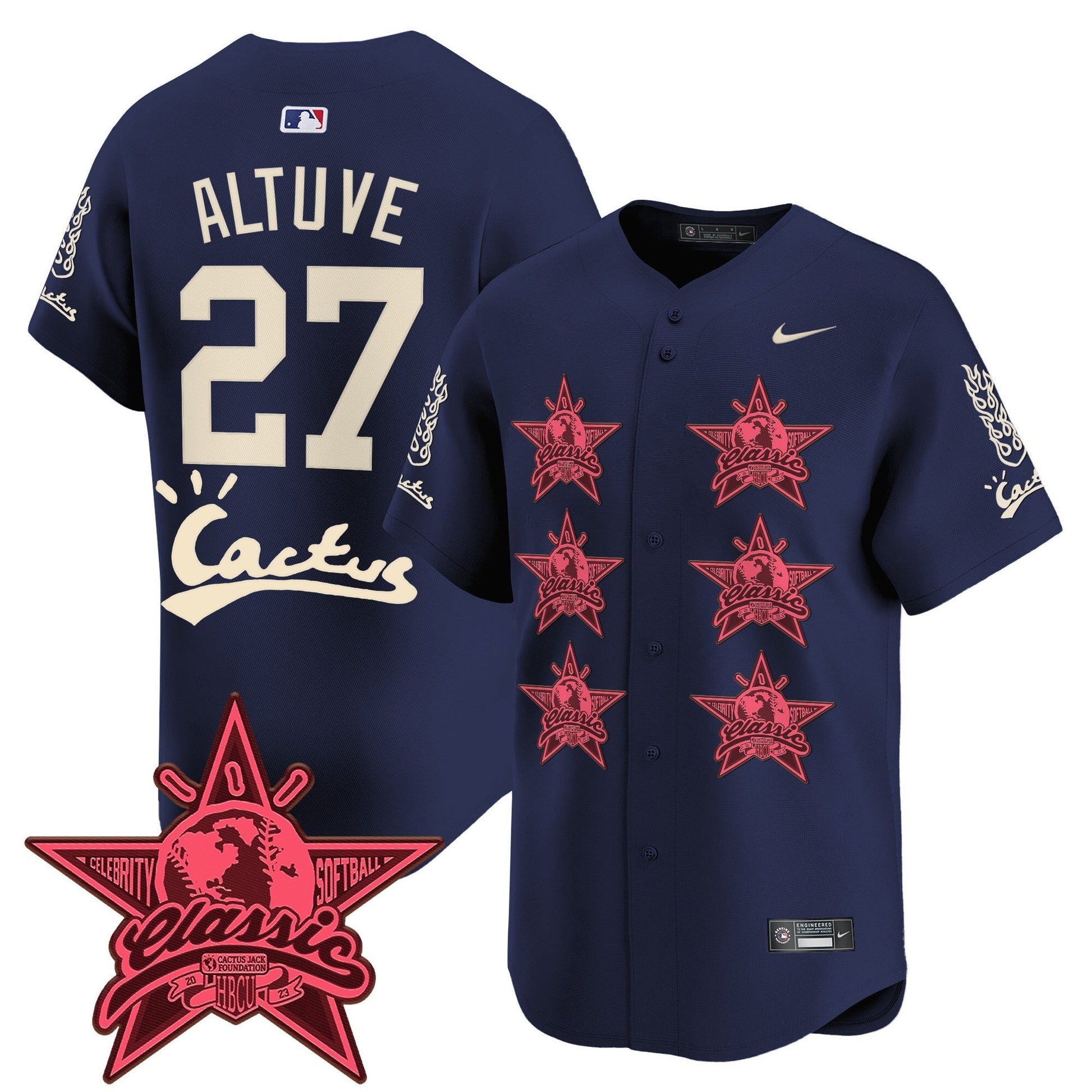 Men's Houston Astros Cactus Jack 2025 Vapor Premier Limited Jersey V2 - All Stitched