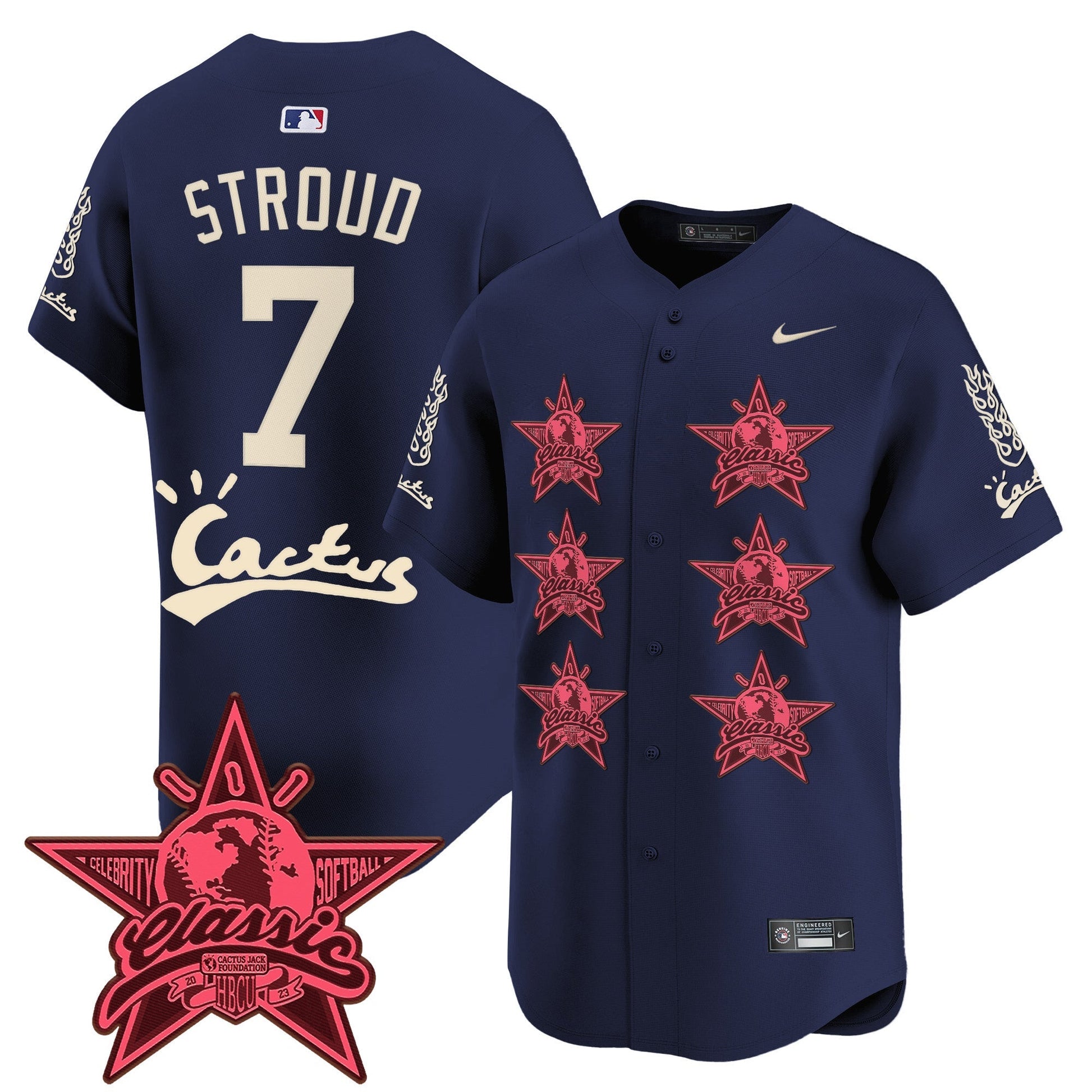 Men's Houston Astros Cactus Jack 2025 Vapor Premier Limited Jersey V2 - All Stitched
