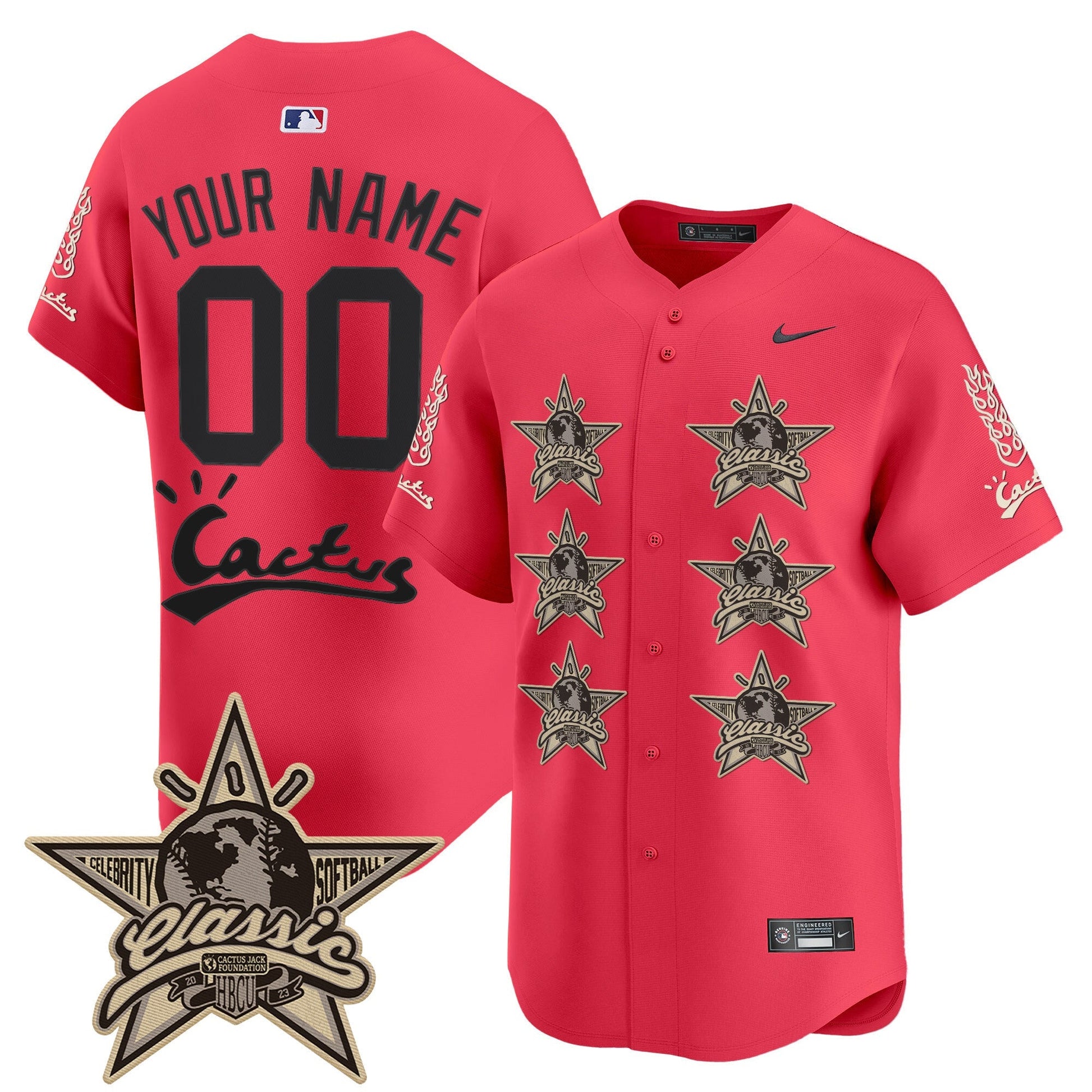 Houston Astros Cactus Jack 2025 Vapor Premier Limited Custom Jersey V2 - All Stitched