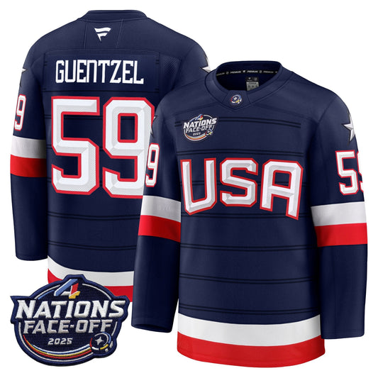 Men's USA 4 Nations Face-Off 2025 Premium Jersey - All Stitched