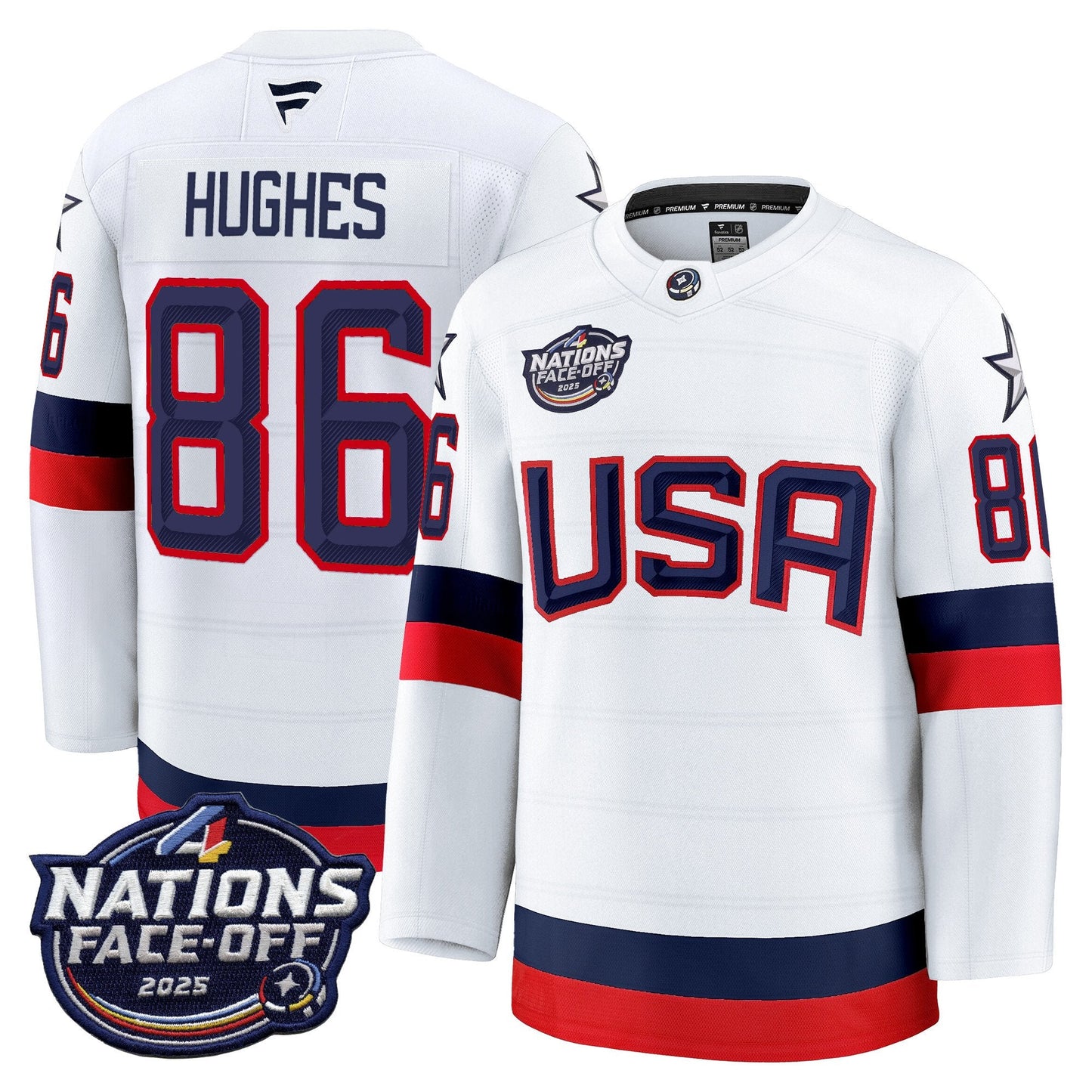 Men's USA 4 Nations Face-Off 2025 Premium Jersey - All Stitched